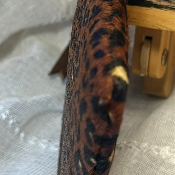 NWT Madewell leather large wallet clutch animal print - Picture 7 of 12